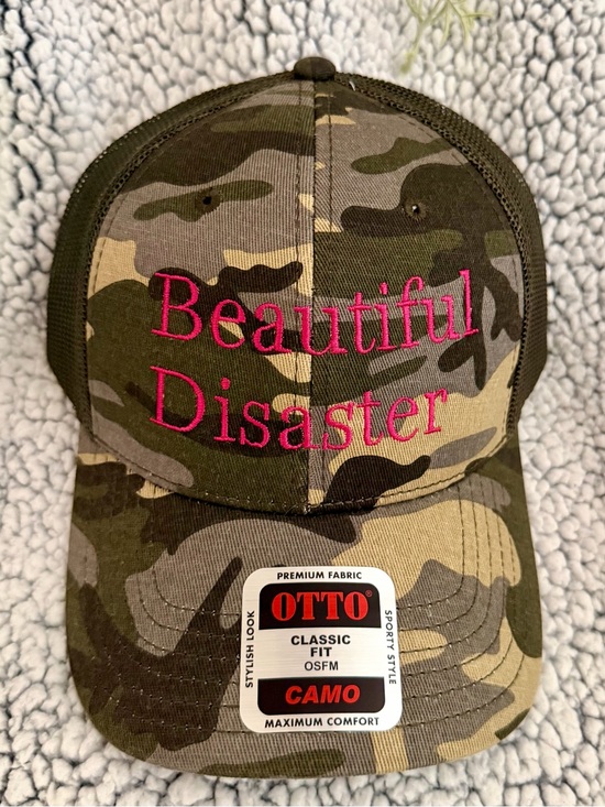 OTTO Accessories - OTTO Camo Trucker Hat with Pink Script